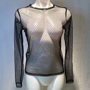 Divided Black Fitted Long Sleeve Blouse